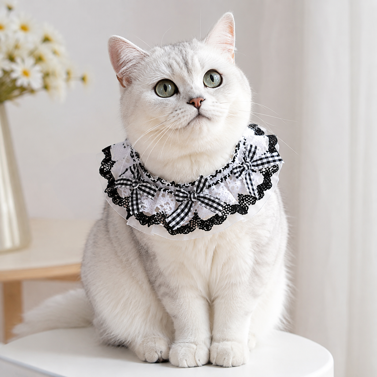 Elegant Lace Cat Collar