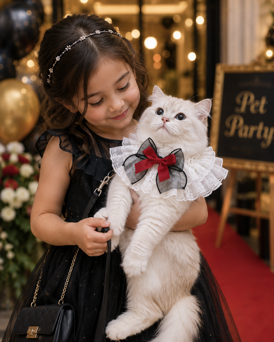 🎀 Luxury Party Lace Cat Collar