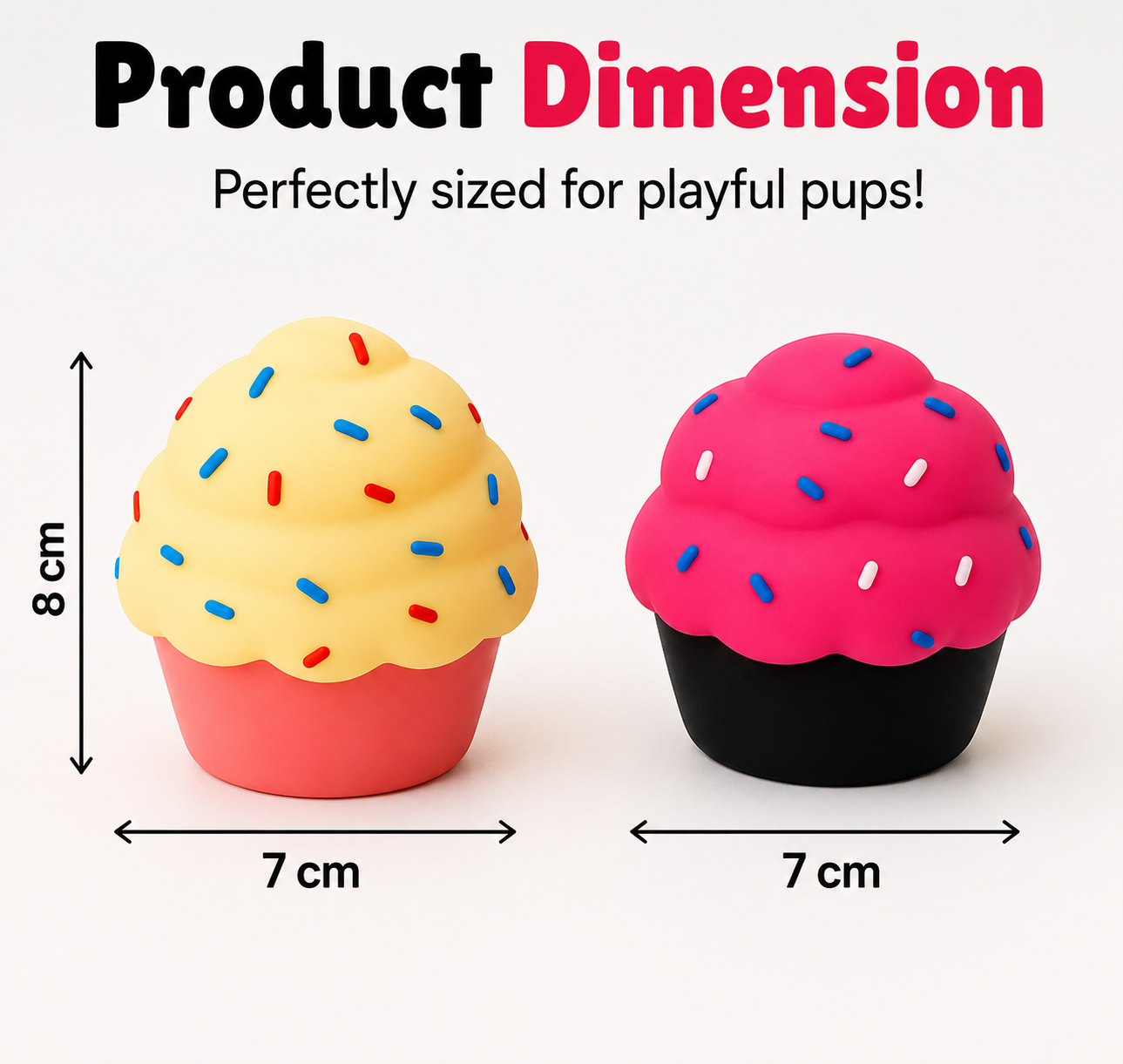 Cupcake Squeaky Dog Chew Toy