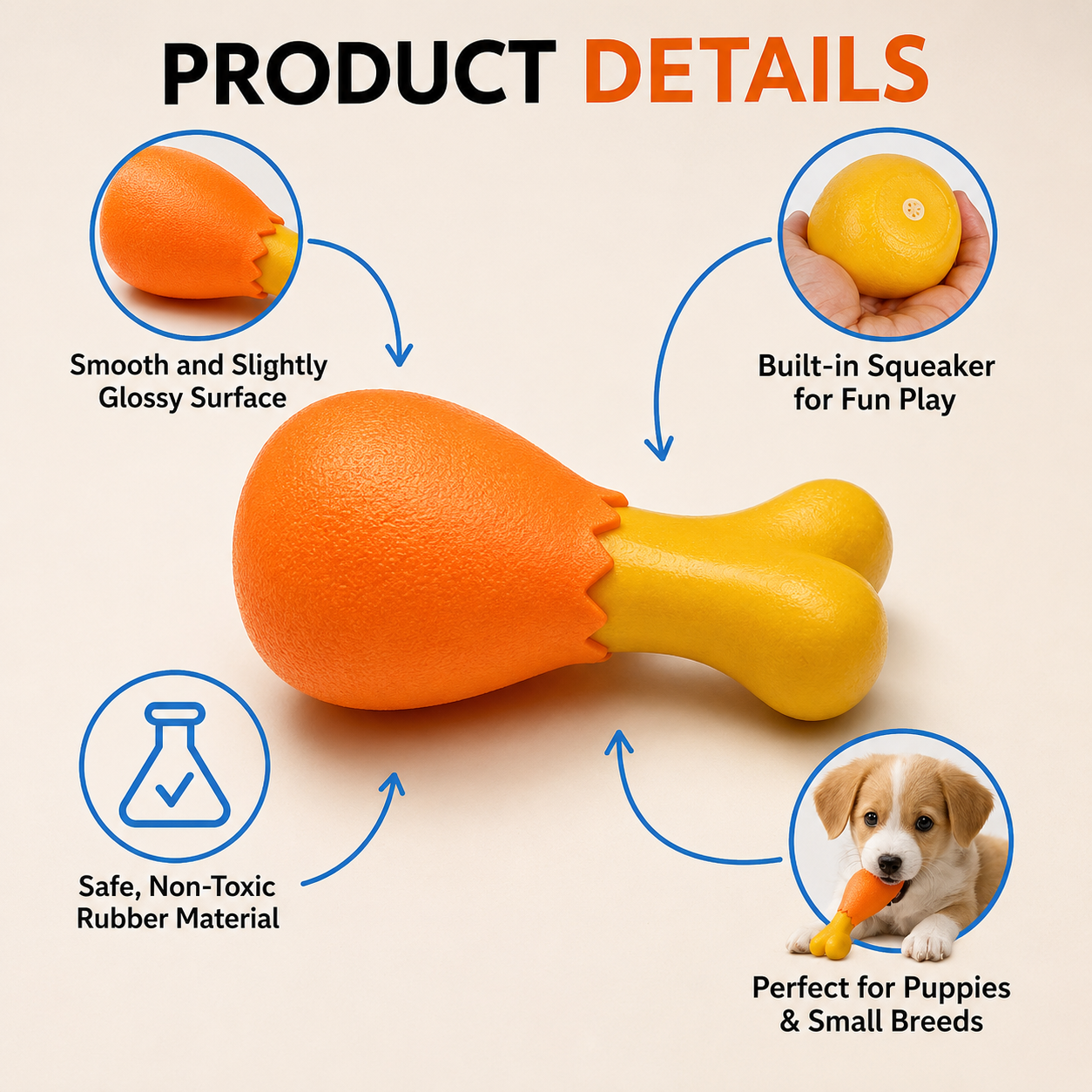 Chicken Leg Dog Chew Toy