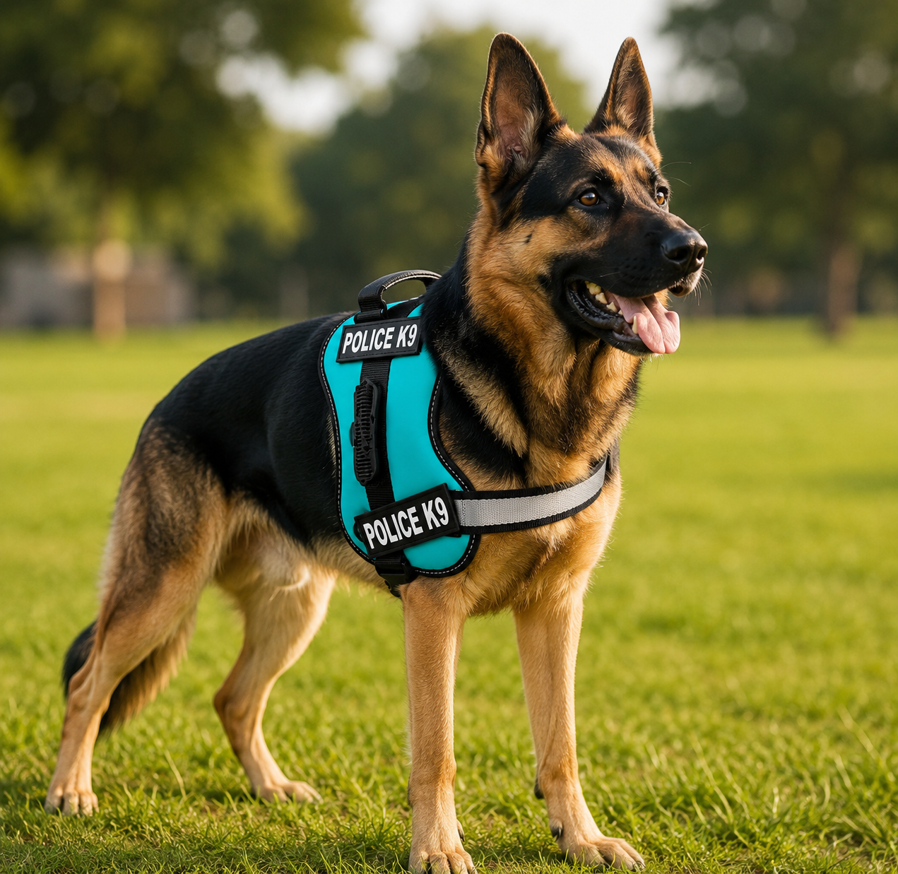 Police K9 Dog Harness – Heavy Duty Tactical Vest for Medium & Large Dogs
