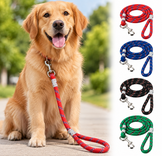 Premium Braided Rope Dog Leash – Strong, Comfortable & Reliable