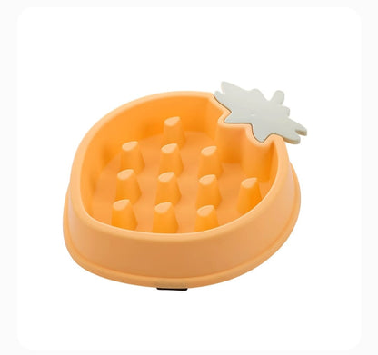 Pineapple Slow Feeder Pet Bowl – Anti-Choking Food Bowl