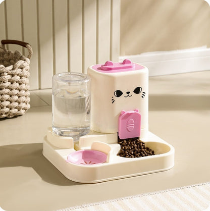 Automatic Pet Feeder & Water Dispenser – 2-in-1 Feeding Station