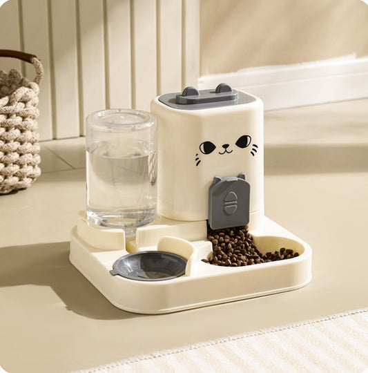 Automatic Pet Feeder & Water Dispenser – 2-in-1 Feeding Station