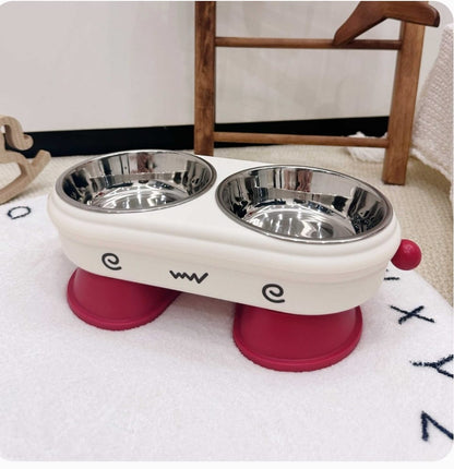 Elevated Double Stainless Steel Pet Feeding Bowl