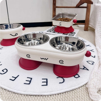 Elevated Double Stainless Steel Pet Feeding Bowl
