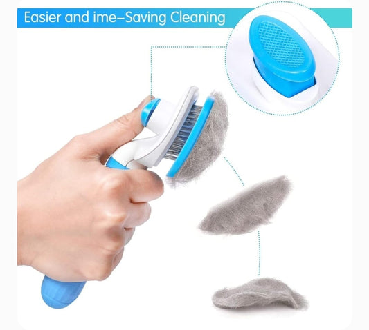 Self-Cleaning Pet Slicker Grooming Brush