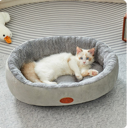 Premium Calming Donut Pet Bed for Dogs & Cats