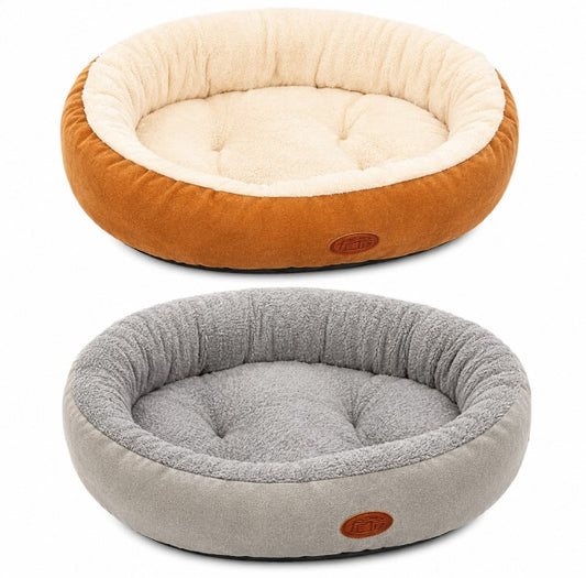 Premium Calming Donut Pet Bed for Dogs & Cats