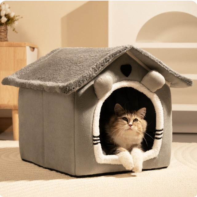 Luxury Plush Pet House with Removable Roof for Cats & Small Dogs 🏡🐾