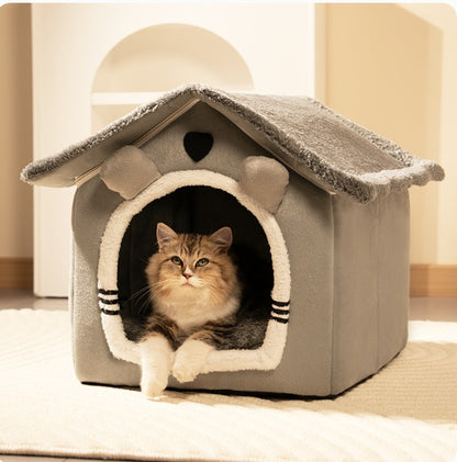 Luxury Plush Pet House with Removable Roof for Cats & Small Dogs 🏡🐾