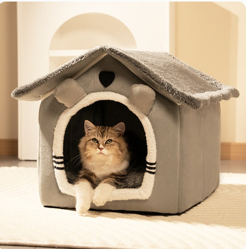 Luxury Plush Pet House with Removable Roof for Cats & Small Dogs 🏡🐾