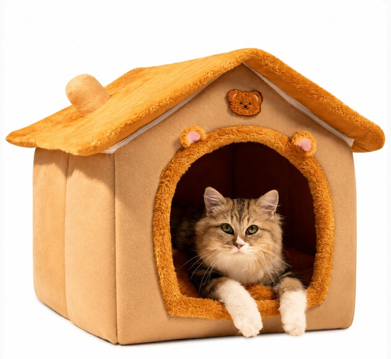 Cozy Plush Pet House for Cats & Small Dogs 🏡🐾