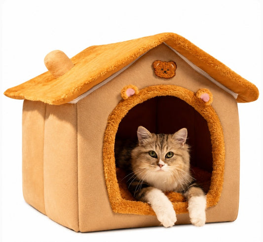 Cozy Plush Pet House for Cats & Small Dogs 🏡🐾