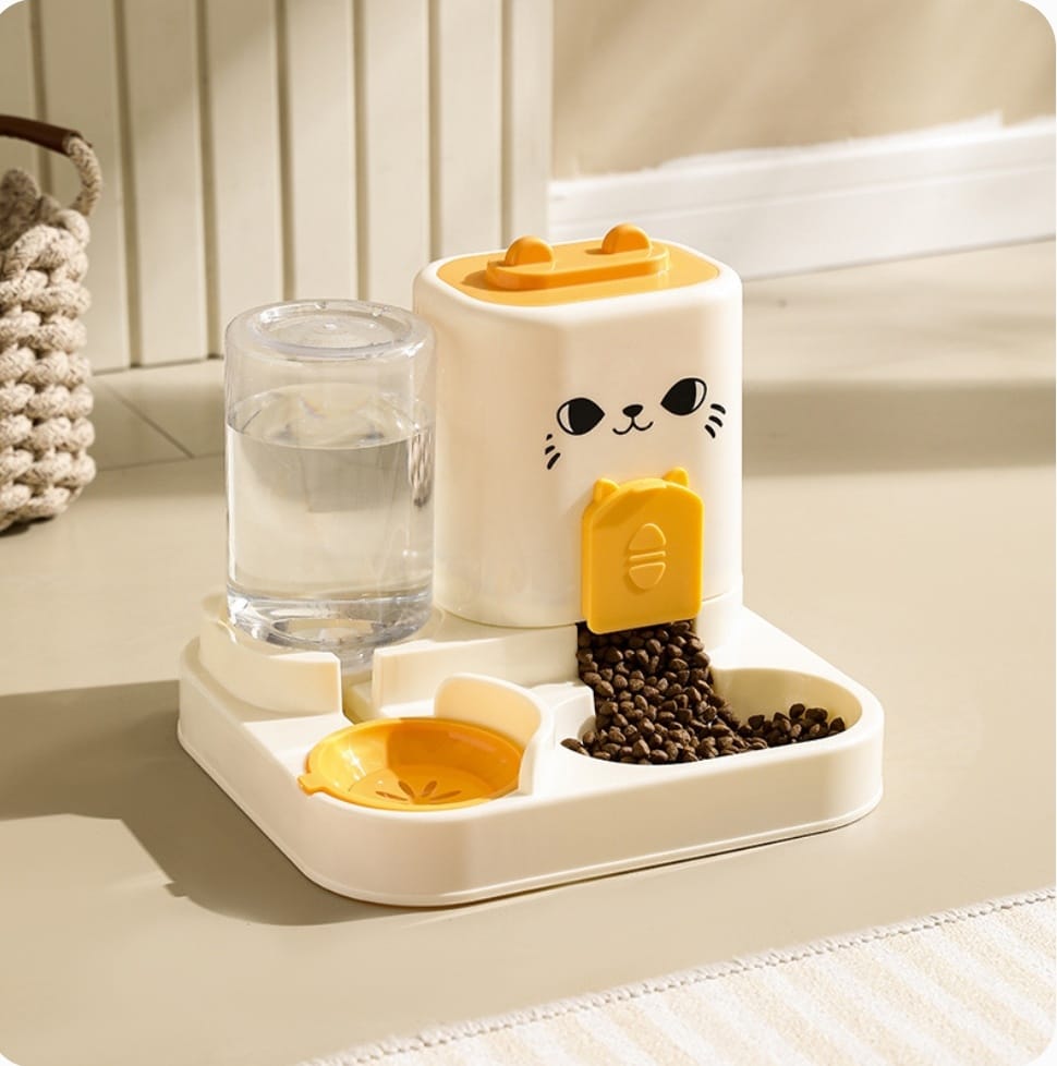 Automatic Pet Feeder & Water Dispenser – 2-in-1 Feeding Station